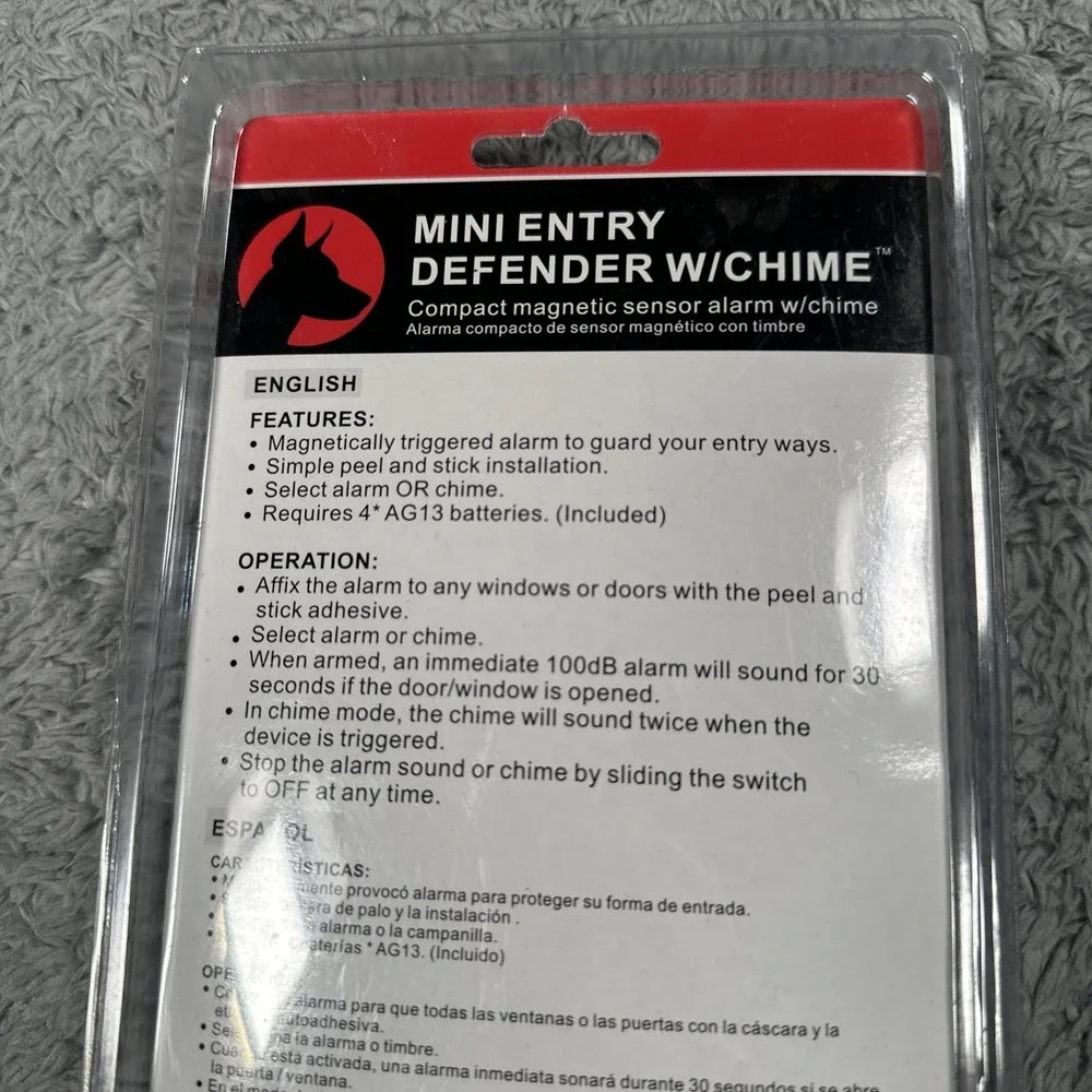 Doberman Security Mini Entry Defender W/Chime Model SE-0129 New Factory Sealed